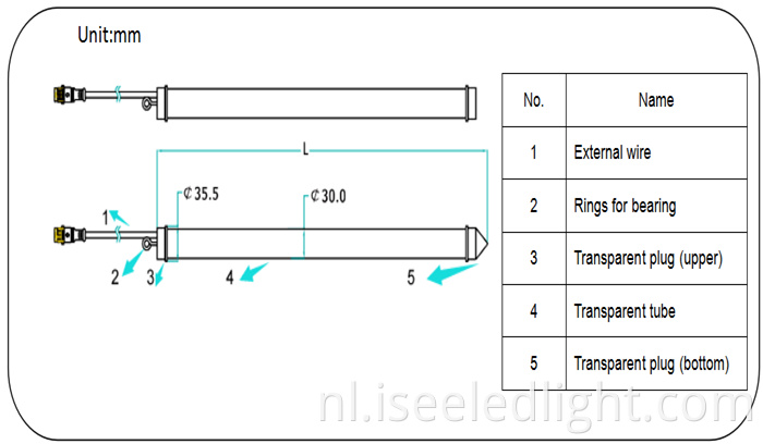 3D-buismaat 3D Tube dimension